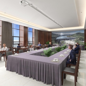 现代自助餐厅3D模型下载